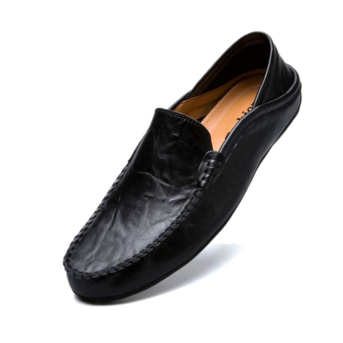 Pantofola alla Moda Scarpe da Guida Traspiranti Scarpe Casual Mocassini di Grandi Dimensioni Appartamenti Slip on Mocassino da Uomo in Pelle Fatti a Mano
