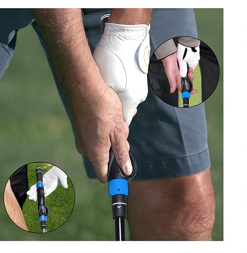 Image of IEKEODI Golf Grip Trainer, Golf Club Grips,Golf Training Aid, Grip Trainer Golf to Help Train Correct Hand Position and Improve Swing Rhythm,Golf Grip Kit Accessories Gifts