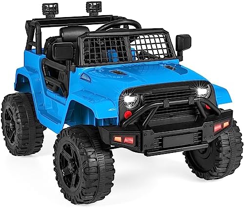 Best Choice Products 12V Kids Ride On Truck Car w/Parent Remote Control, Spring Suspension, LED Lights, AUX Port - Pink