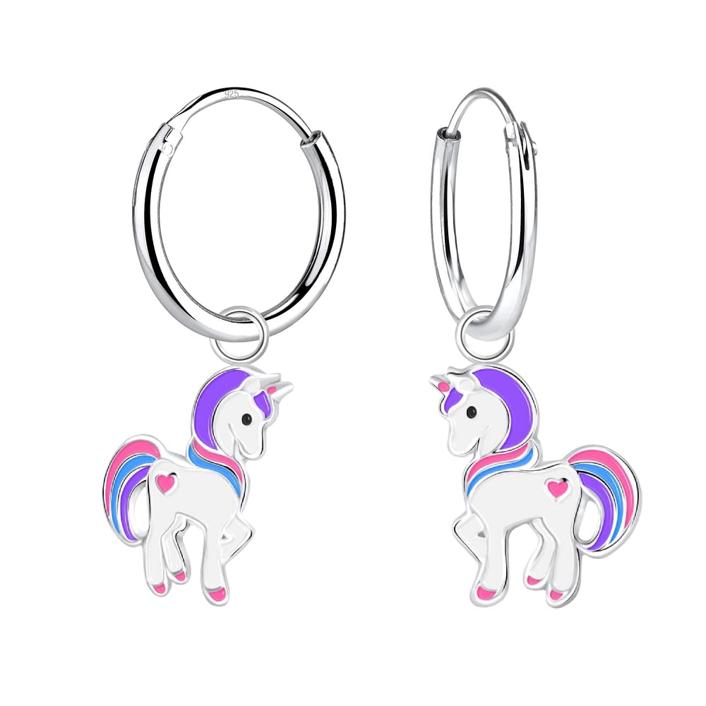 Aww So Cute 925 Sterling Silver Hypoallergenic Unicorn Hoop Earrings for Babies, Kids & Girls | Diwali Gift/Birthday Gift | Comes in a Gift Box | 925 Stamped with Certificate of Authenticity | ER1696 (B07ZXCTYC3) Amazon Price History, Amazon Price Tracker