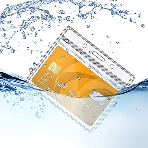 150 Pieces Id Card Name Badge Holder Clear Plastic Horizontal Name Badge Id Card Holders Transparent Pvc Card Sleeve Pouch For Office School Card Travel Waterproof (3.35 X 3.94 Inch) #TOP3