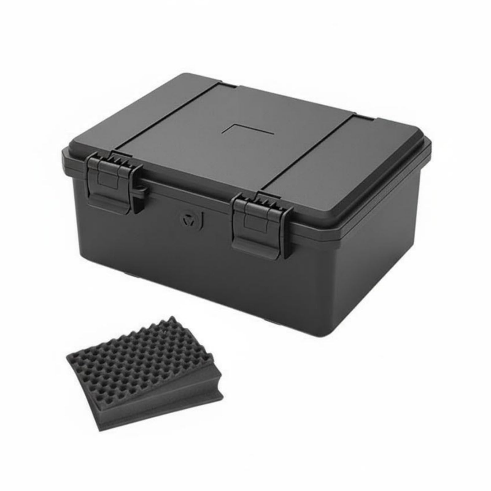 Scatola Protettiva Antiurto Grande Capacità Custodia Stagna per Attrezzatura Robusto Scatola Attrezzatura Impermeabile per Esterno, Viaggio, Campeggio, JSJM1409T Nero Con Spugna