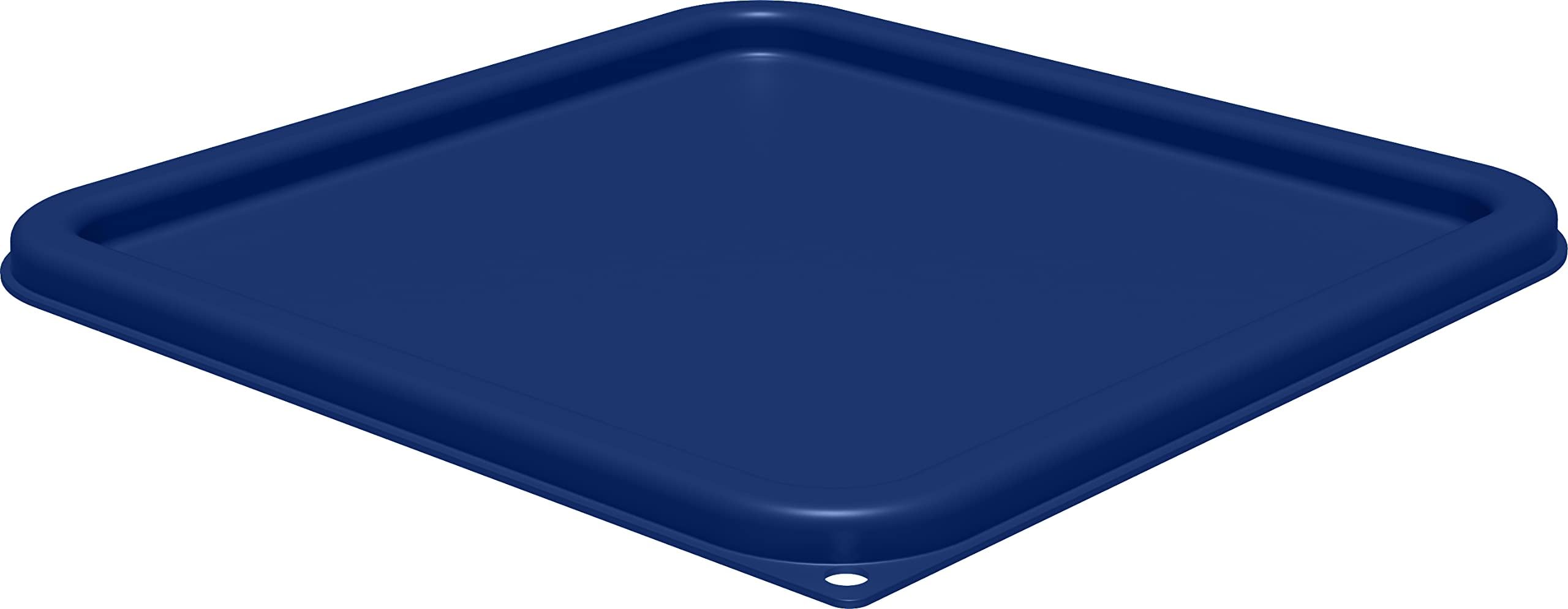 CFS Squares Plastic Food Storage Lid 12-22 Quart Royal Blue