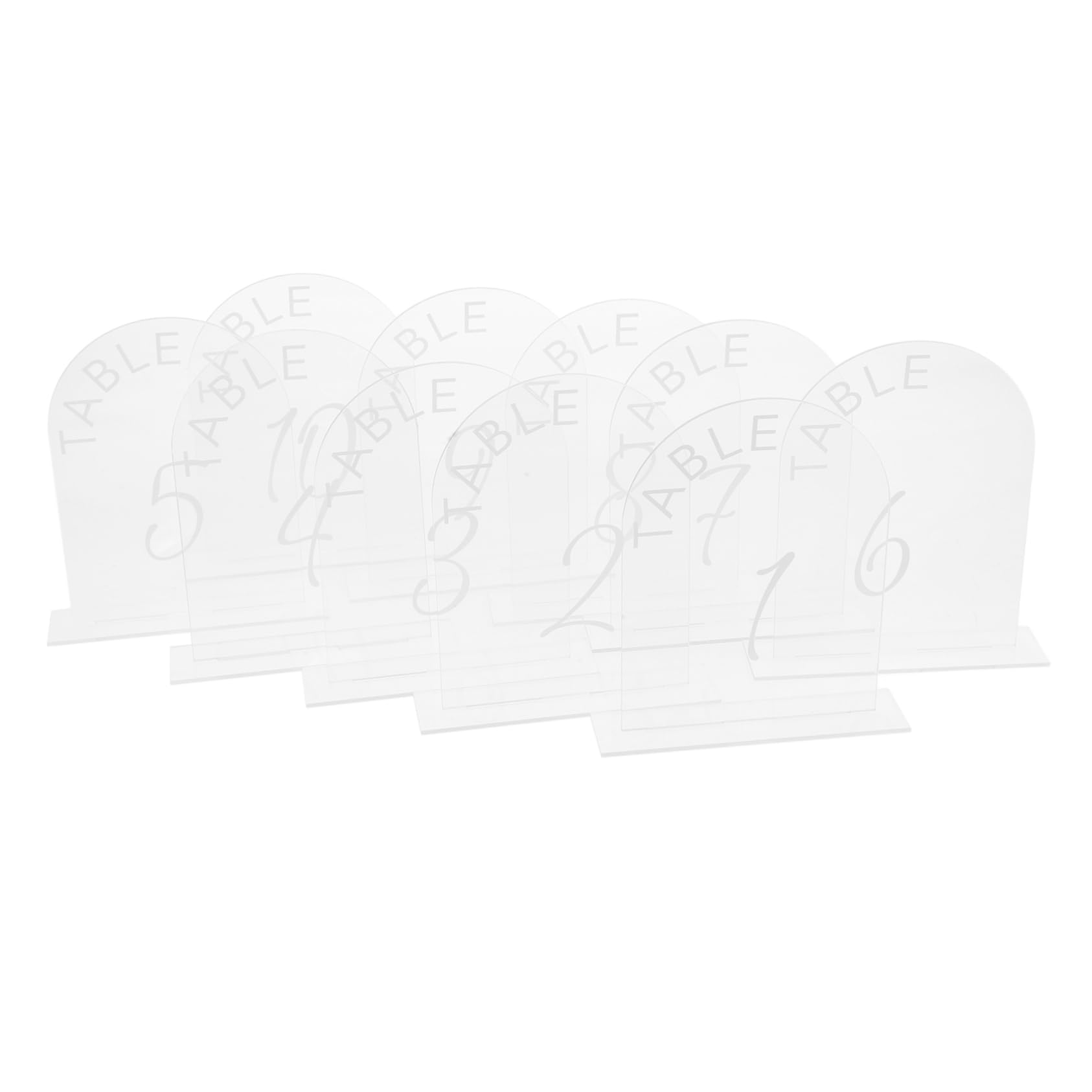 HANABASS Set of 10 Acrylic Table Number Holders Wedding Reception Centerpiece Baby Shower Table Numbers 1-10