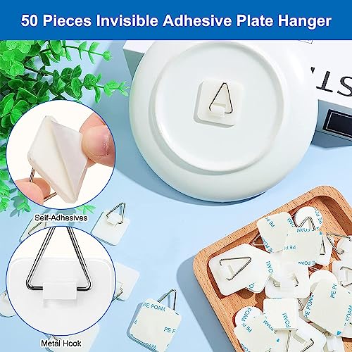 50 Pezzi Ganci Autoadesivi Invisibili,Ganci