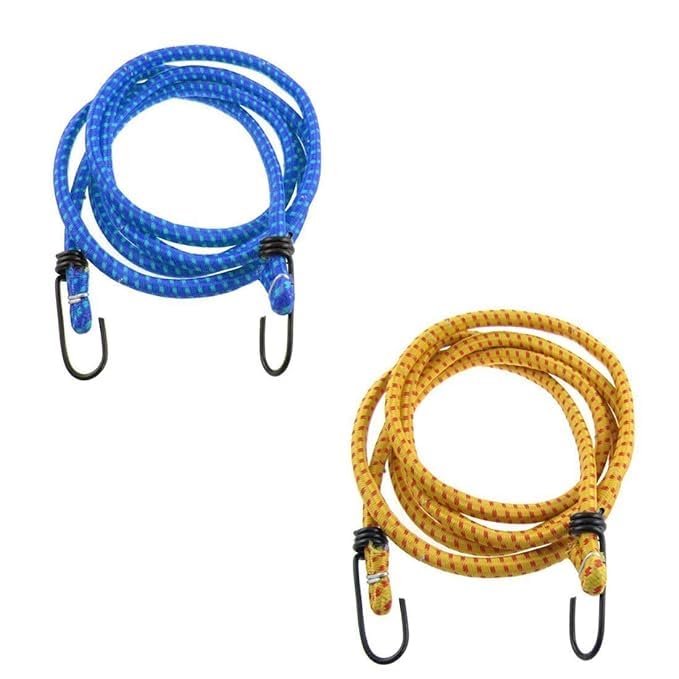 Kaizen High Strength Stretchable Elastic Rope Bungee Cord for Hanging Clothes, Nylon Luggage Tying Rope (Assorted Colour, 4Ft, Pack of 4) (B0D639YDNY) Amazon Price History, Amazon Price Tracker