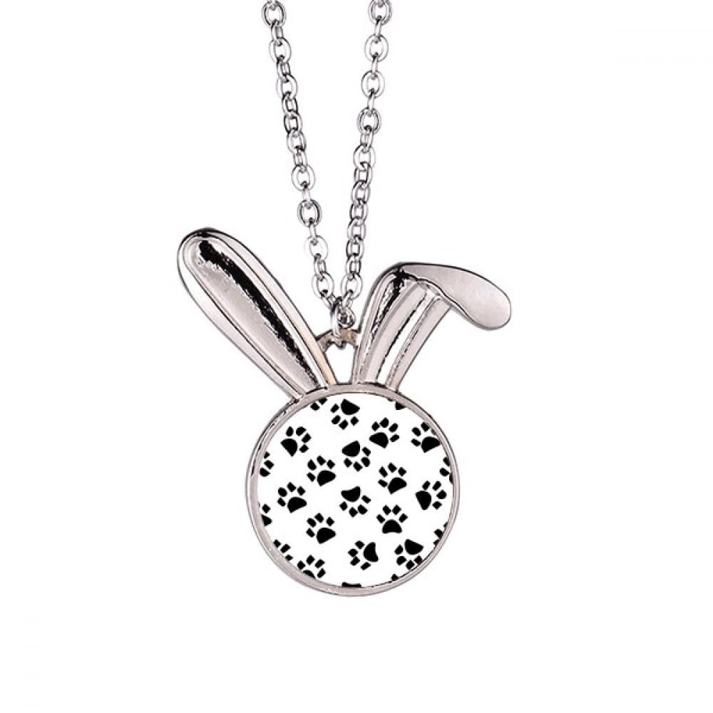 Collier patte de chat et lapin en argent pour femme