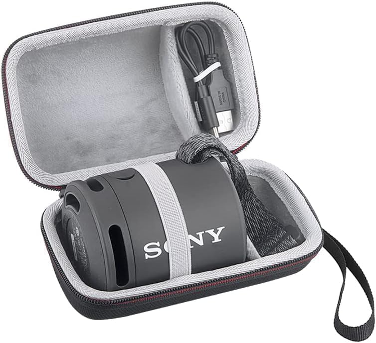 Image of VERTUS Ethylene Vinyl Acetate (Eva) Speaker Carrying Storage Bag Case Cover for Sony SRS-XB100 Wireless Bluetooth Portable Travel Speaker (Hard|Black)
