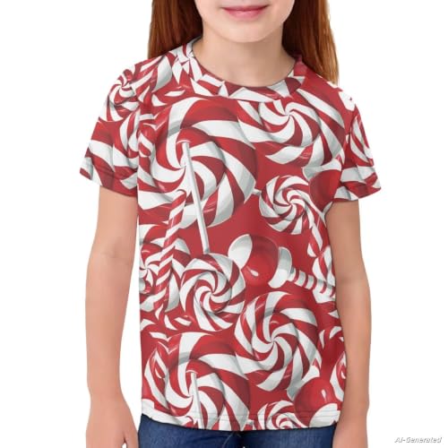 Image of Renewold Kids Novelty T-Shirt for Girls Boys Short Sleeve Crewneck Summer Tee Soft Breathable Graphic Shirt for Age 2-16