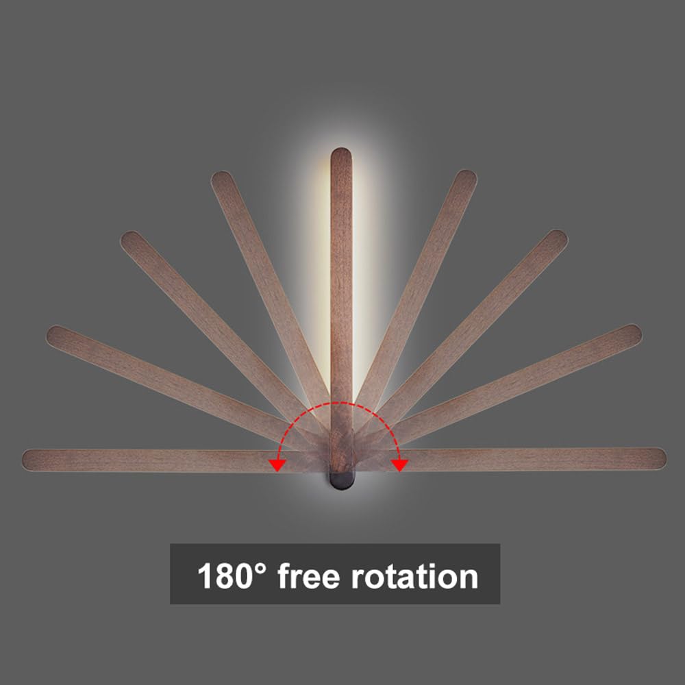 Applique da Parete Moderna a Striscia Lunga, Lampada da Parete a LED con retroilluminazione, Lampada da Parete a 3 Colori, Lampada da Parete lineare con Rotazione a 180°, Lampada da Parete