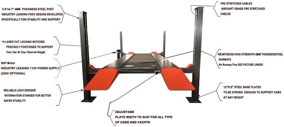 MutsMover 11,000 LBS 4 Post Lift