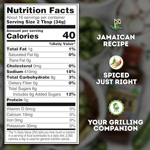 Grace Jamaican Style Jerk BBQ Sauce 16oz - 2 Pack Jamaican Jerk Seasoning, Marinade & Dipping Sauce - Best Hot Barbecue Sauce - Jerk Chicken Wings Sauce - Jamaican Jerk Sauce - Caribbean Jerk Sauce