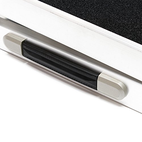 Wiltec Hunderampe faltbar, 183 x 49 cm, geklappt 92 x 49 cm, aus Aluminium, rutschsicher, Traglast bis zu 115 kg, Haustierrampe