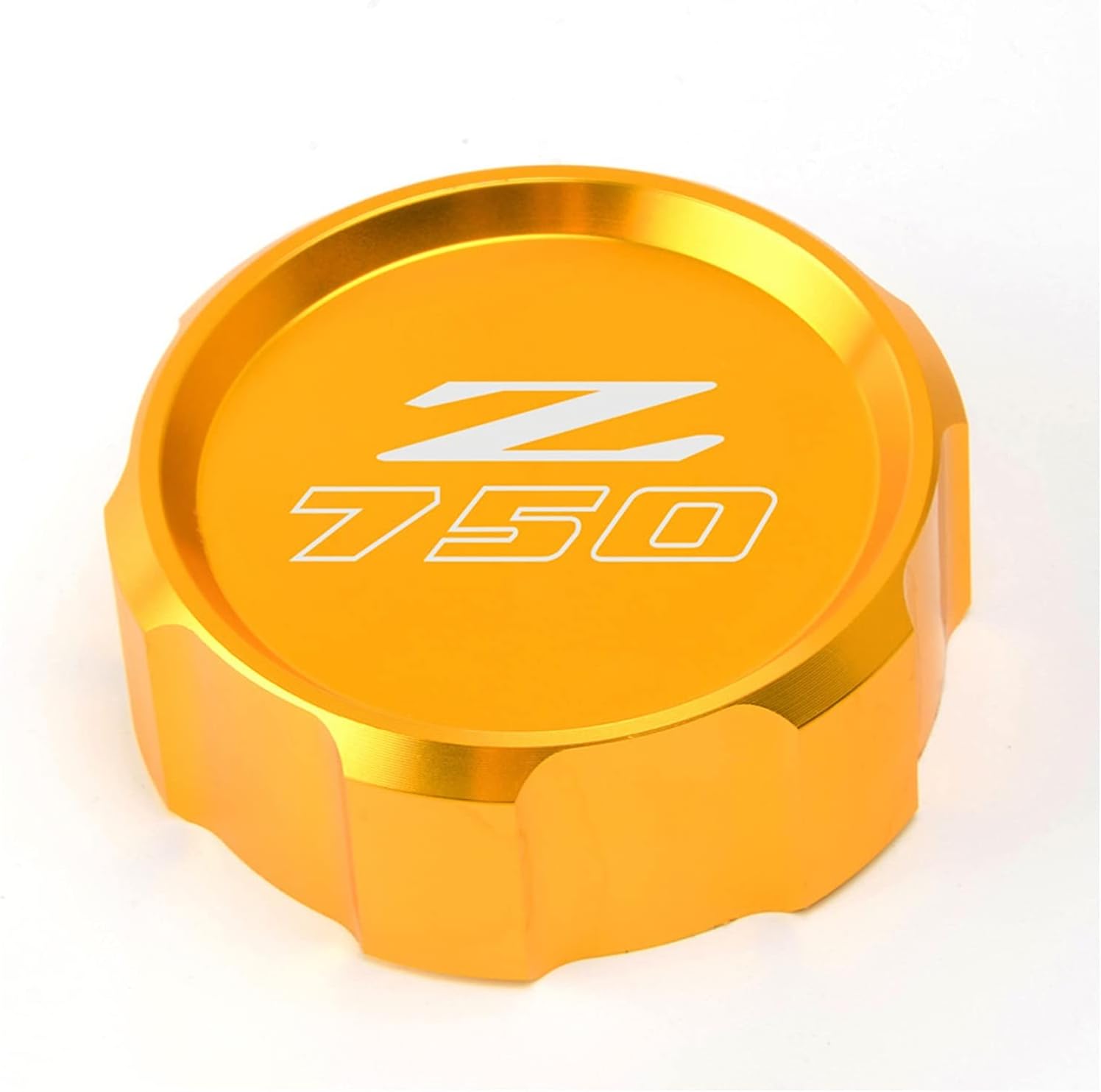 CNC Motorcycle Front Brake Fluid Cap, Master Cylinder Reservoir Cover for Kawasaki Z750 (2007-2012) (Color: Black) (Gold)
