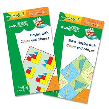 Toy miniLUK Brain Challenger - Colors and Shapes(pack of 2) Book