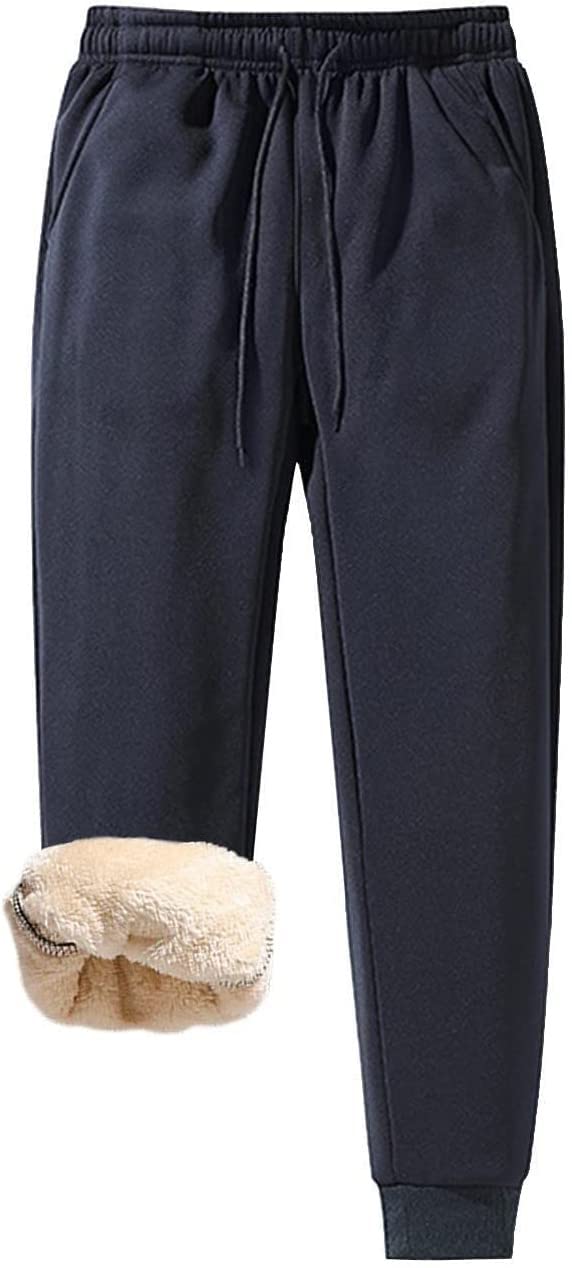 Pantalon thermique chaud de survêtement d'hiver ample et doublé - 7
