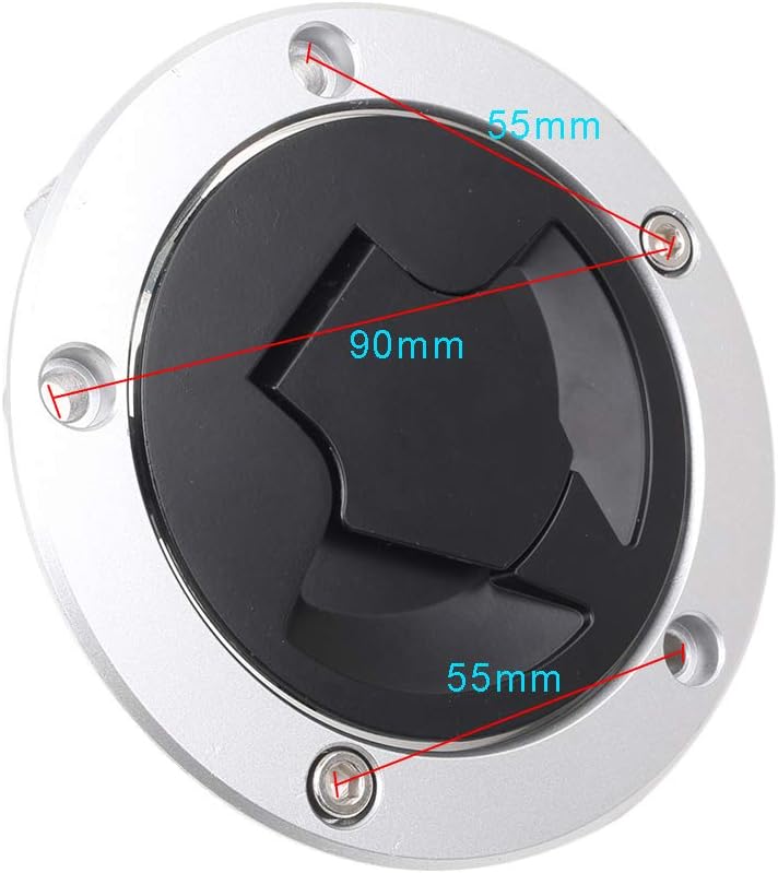 GZYF Motorbike Gas Tank Oil Cap Cover Protective for Kawasaki Ninja ZX-6R ZX600 2007-2008, Black
