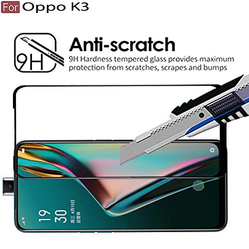 Image of Screen Protector for Oppo K3 (Black) Tempered Glass Edge-to-Edge 6D Screen Guard With Installation Kit