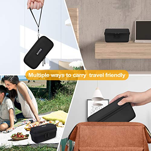 Bovke Carrying Case Replacement For Fospower Emergency Solar Hand Crank Portable Weather Radio, Hard Travel Case For Fospower Emergency Power Bank With Extra Mesh Pocket For Accessories, Black #TOP4