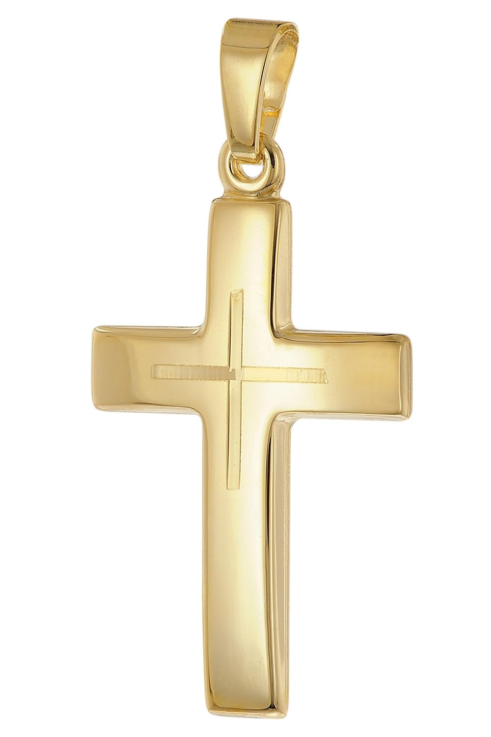 trendor Kreuz-Anhänger Gold 333 (8K) mit vergoldeter Silberkette 21158