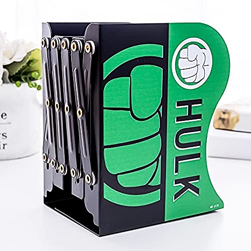 Volo Expandable Bookcase Desktop Bookend, Adjustable Metal Book Stand and Organizer for Kids & Office Use – File Holder and Book Storage Rack (Green Design)