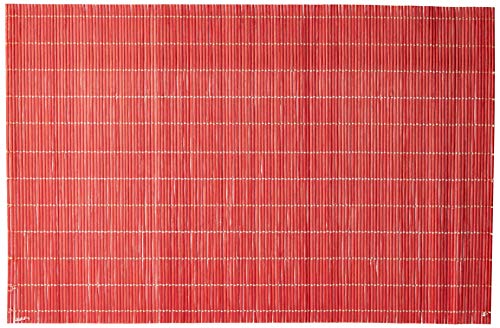 Jogo Americano Bambu com 4 Unidades Mimo Style Vermelho