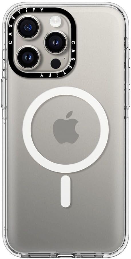 CASETiFY Clear Case for iPhone 15 Pro Max [Not Yellowing / 6.6ft Drop Protection/Compatible with Magsafe] - Clear