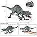 RCOMG Soft Dinosaur Toy Indoraptor Figure Realistic Dinosaur Figurine Tyrannosaurus Indo Raptor Dino Figurine Gift for Kids(Grey)
