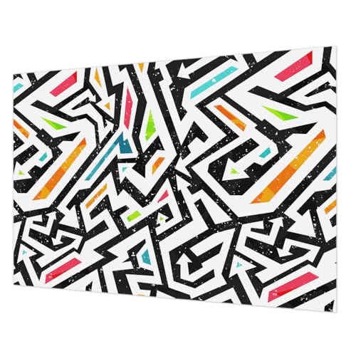 Papier peint mosaïque abstraite : rénovation murale facile 312cm - 2