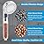 FASTRAS LED Shower Head with Handheld, High Pressure Shower Head with Hose, Holder & PTFE Tape etc, 3 Water Temperature-Controlled Water Saving Filtered Shower Head for Dry Hair& Skin