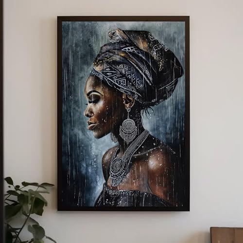Affiche bohème femme africaine pour raviver un mur de salon terne