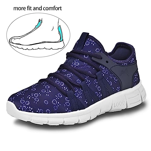 Image of INZCOU Running Shoes Lightweight Tennis Shoes Non Slip Gym Workout Shoes Breathable Mesh Walking Sneakers