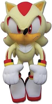 GE Animation Great Eastern GE-52631 Sonic The Hedgehog Super Shadow Stuffed Plush, 12 by GE Animation