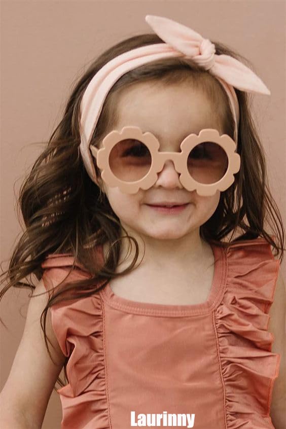Toddler Flower Sunglasses For Girls Boys Cute Kids Sunglasses UV400 Protection Colorful Sun Glasses Age 3-82