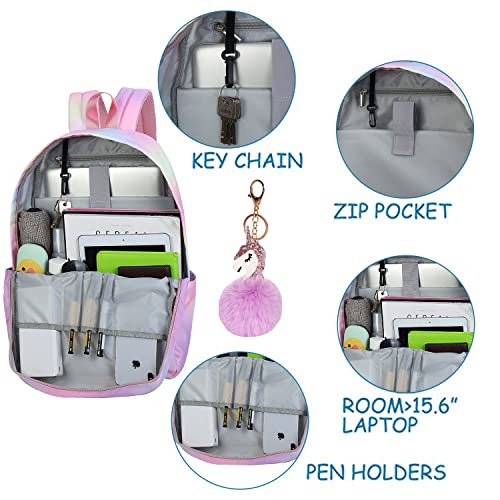 Fitmyfavo Mochila para meninas do ensino médio, mochila de escola primária para meninas adolescentes