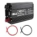 iRULU 1000W Microprocessor Power Inverter DC 12V to 110V AC Car Inverter with 1 AC Outlets 2A USB Car Adapter -Black