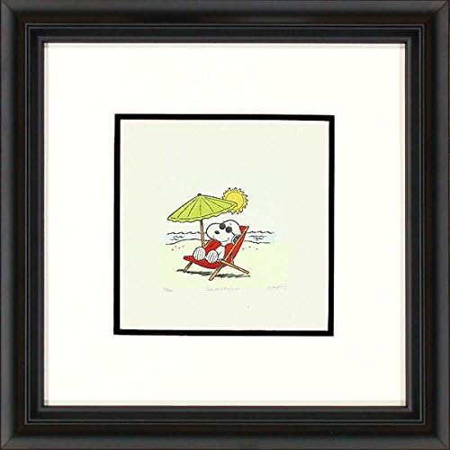 Peanuts: by Charles Schulz"Relax" featuring Snoopy - Hand Colored Original Etching LE of 500 - NEW Framed Large Size with COA - Published by Sower and Reiser