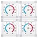 Produktbild Nizirioo Transparent Selbstklebend Analog Fensterthermometer: 4 Stück Thermo-Hygrometer, Fenster Thermometer Klebe, Außenthermometer, Fensterscheibe Temperaturanzeige Zweifarbiger Skala 7.6x7.6cm