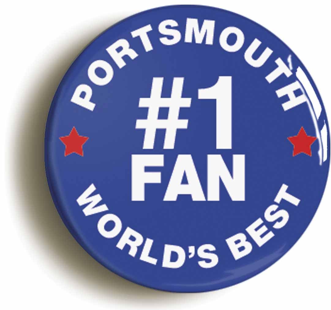 Portsmouth #1 Fan Fridge Magnet (Circular 2inch / 50mm Diameter)