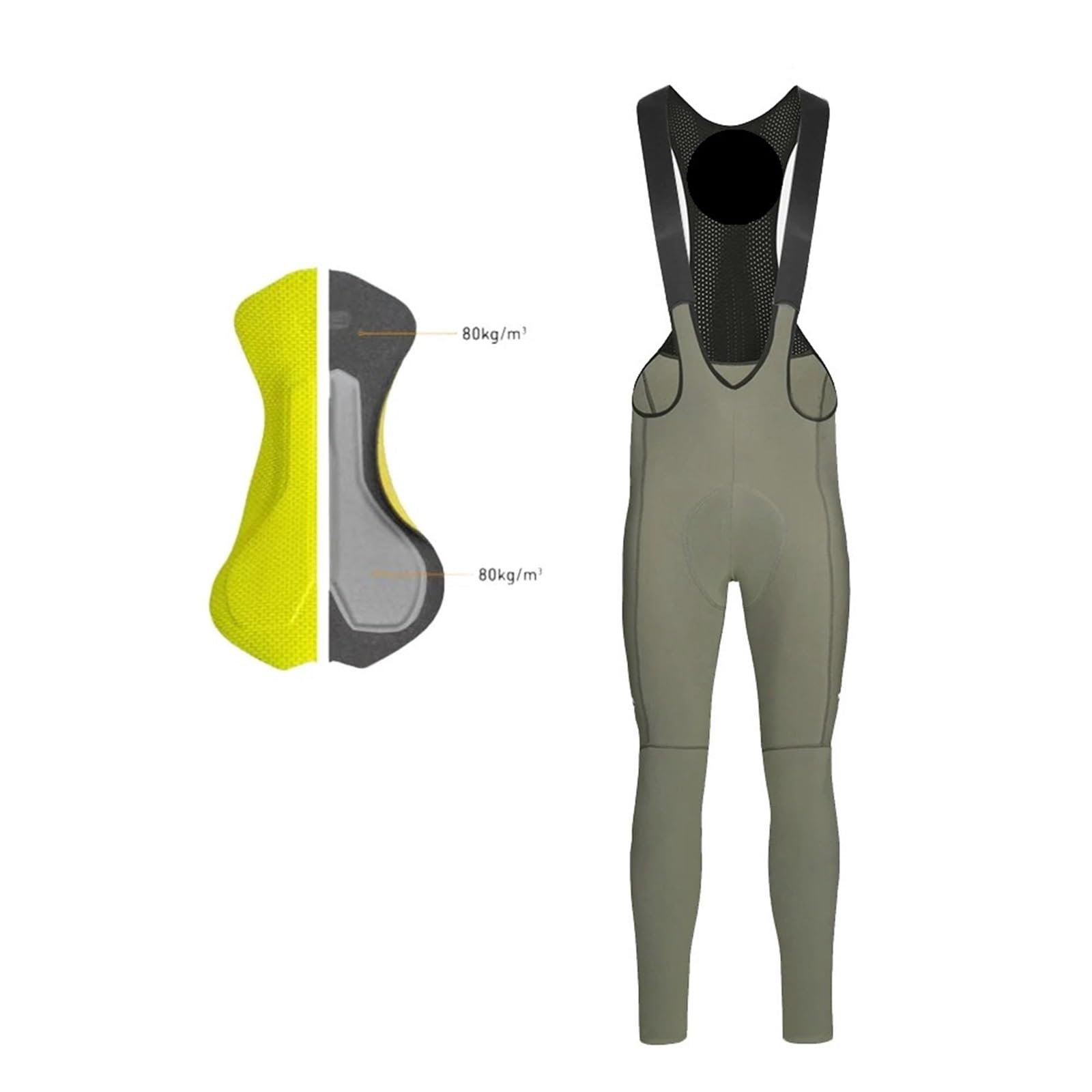 Culote con Tirantes Babero de Ciclismo for Hombre, Pantalones Largos Profesionales for Bicicleta de otoño/Invierno, Tirantes de Alta Comodidad elástica for Bicicleta de Carretera(Deep Blue,S)