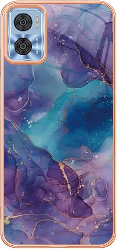 Miniatura 9 de Funda para teléfono Moto E22 4G, funda E22i, TPU suave + patrón de mármol IMD diseño delgado mejorado para cámara y protección de pantalla para