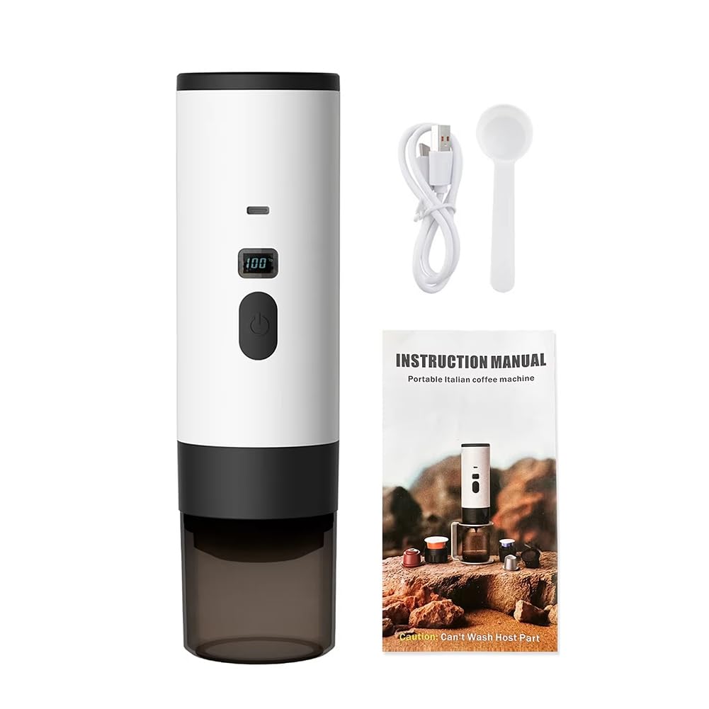 CTRLZS Portable Espresso Coffee Machine Compatible with Capsule& Powder-Wireless,Electric for Car,Home Camping