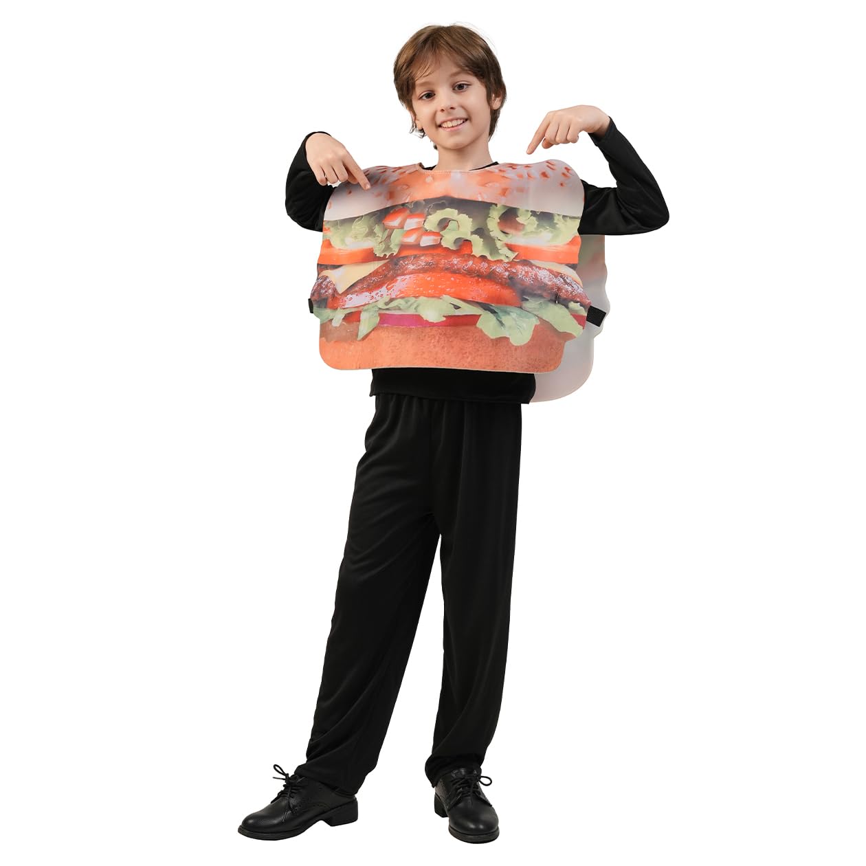 DSplay Unisex Kid Hamburger Costume Fun Food Hamburger for Halloween