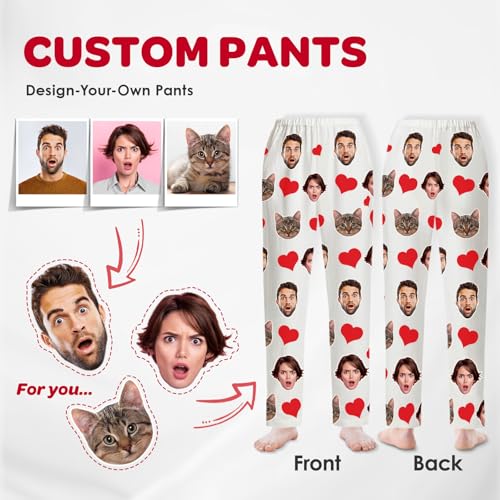 Bemaystar Custom Pajama Pants with Photo Men Women,Engagement Gifts for Couples,Personalized Widding Gifts3