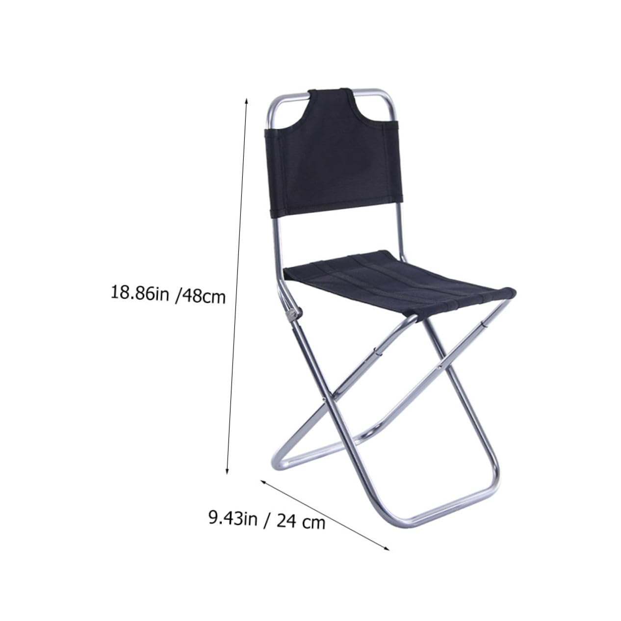 Sgabello Pieghevole in Lega di Alluminio con Schienale Sedia da Campeggio Portatile per Pesca e Giardino Design Stabile e Trasportabile con Borsa di Stoccaggio
