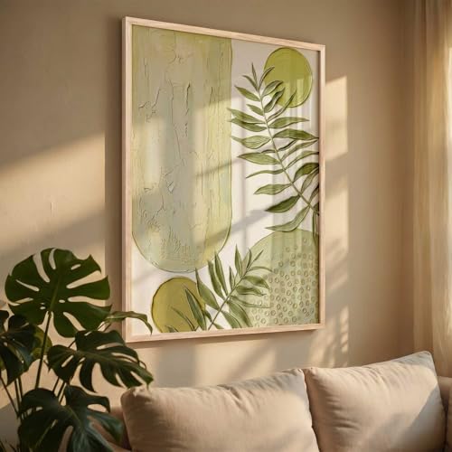 Image of kotart Aesthetic Boho Floral Art Home Decoration Painting | Floral Paintings With Frame For Living Room Bed Room Hotel Wall Decor Digital Reprint (19x25 inch)