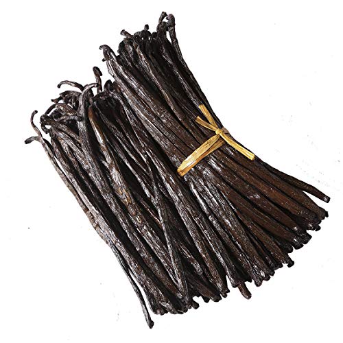 100 Madagascar Bourbon Vanilla Beans-Whole Extract Grade B, Pods for Baking,Cooking,Homemade Extract,Vanilla Milk Tea and Vanilla Coffee.Extract Grade Vanilla