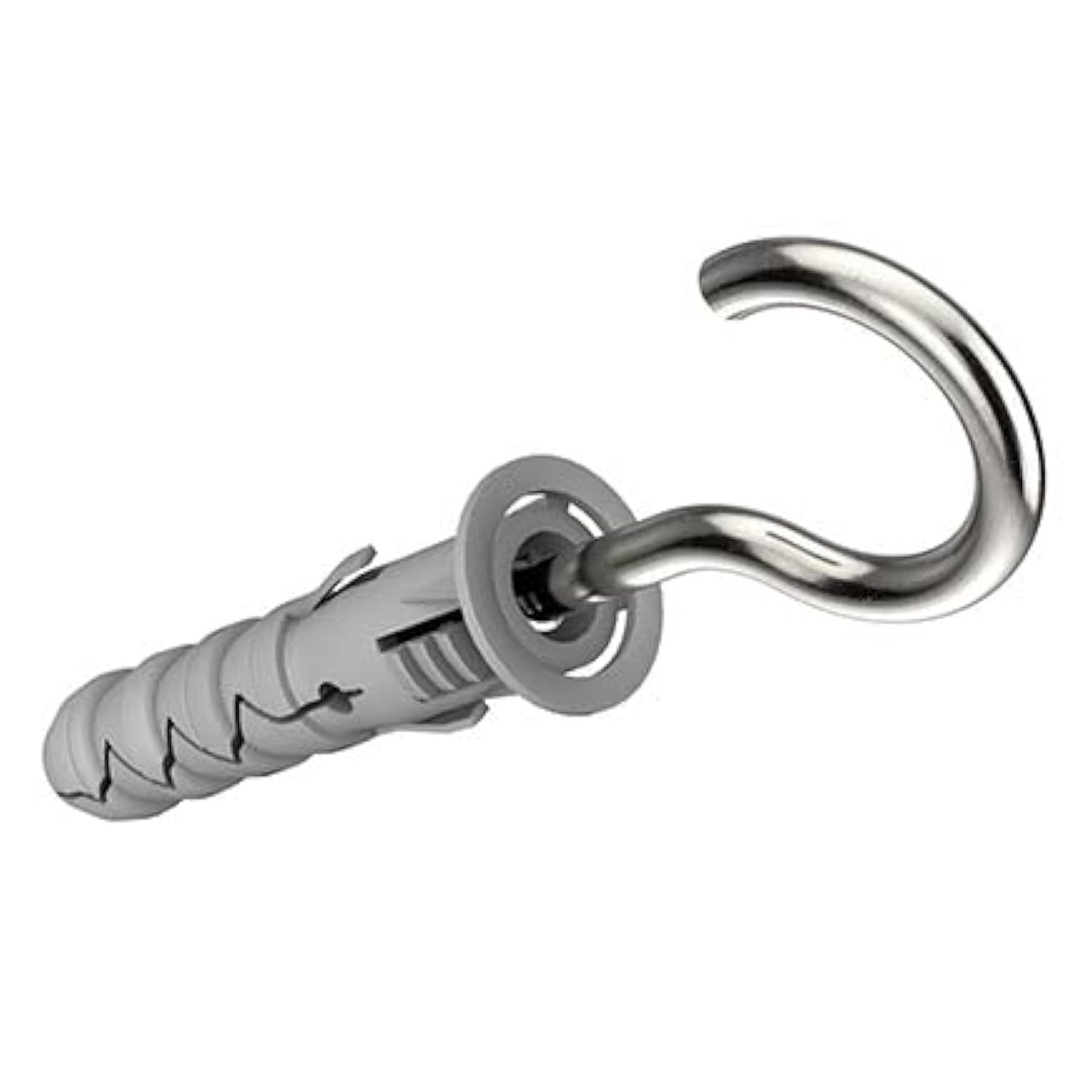 Viti a gancio a forma di C con tasselli M6 / 4.0x55mm viti a occhiello, ganci a C autofilettanti e fissaggi in nylon Rawl, tasselli ad espansione universali e ganci a parete (50 pcs)