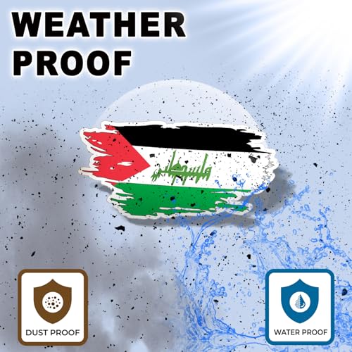 Image of Palestine Flag Vinyl Waterproof Sticker Decal for Laptop Water Bottle Car Bumper Window Helmet Awareness Sticker 5 Inch