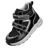 Orthopedic Shoes for Toddlers and Kids,High-top Corrective Sneakers for Boys and Girls with Arch and Ankle Support,Non-Slip Soles Black